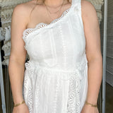 Chloe Handkerchief Eyelet Maxi Dress
