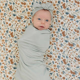 Sage Bamboo Stretch Swaddle