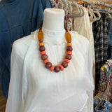 Pink Statement Necklace - Mauve