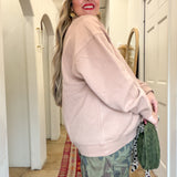 Oversized Polo Collared Pullover - Dark Taupe