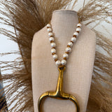 Lux Freshwater Pearl Horse Bit Necklace