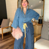 Party Rock Summer Stripe Pants - Blue