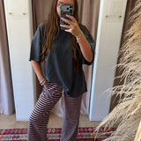 The Big Chill Stripe Lounge Pants - Berry