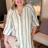 Sunday Stroll Striped Mini Dress