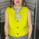 Palm Beach Braided Sweater Vest - Summer Lime