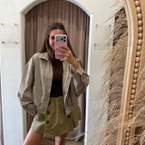 Throw On Game Day Checkered Jacket - Brown