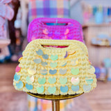 Sequin Handbag - Yellow