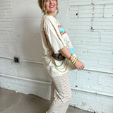 Easy Street Striped Pants - Ivory