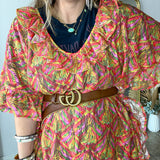 Floral Lace Lotus Tunic Dress