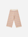 Knit Wide Leg Pants- Honey Comb Stripe