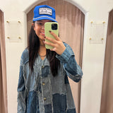 Daisy Denim Patchwork Tunic Top Dress ONE SIZE