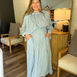 Sweet Breeze Gingham Blouse