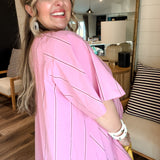 Strawberry Stripes Dress - Pink