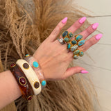 Resin Bangles - Clear Turquoise