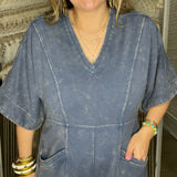 Free Style Mineral Wash Jumpsuit
