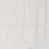 CozyChic Cotton Tonal Plaid Throw Blanket - Cream