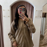 Garden Gate Gingham Brown Top