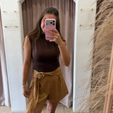 Buckle Up Buttercup Suede Shorts