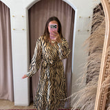 Subtle Luxury Tiger Midi Dress