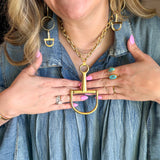 Large Horse Bit Chain Necklace