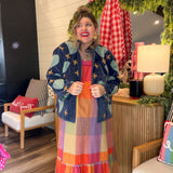 Chapman Embroidered Jackets - Dark Blue + Turquoise