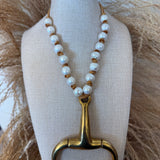 Lux Freshwater Pearl Horse Bit Necklace