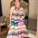 Bold Impressions Stripe Midi Dress - Multi