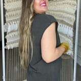 Relaxed T-Shirt Mini Dress -  Vintage Black