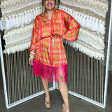 Lemon Drop Fringe Kaftan