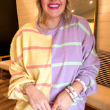 Lemon Twist + Lavender Latte Sweater
