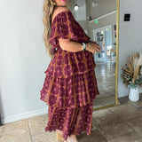 Malone Dress - Magenta Geo Dress