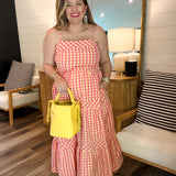 Pink Lemonade Plaid Maxi Dress