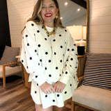 Summer Skort Set - Ivory Polka Dot