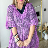 Lotus Lilac Lace Tunic Dress