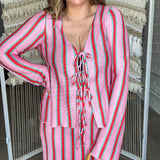 {Mumu} Thrill Tie Top - Porto Stripe