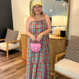 Confetti Plaid Maxi Dress