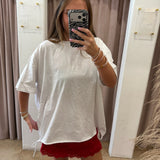 Latte Love Lace Mini Skirt - Red