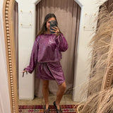 Party Purple Sequin Top