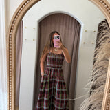 Apple Orchard Plaid Maxi Dress