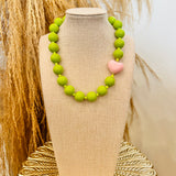 Judy Chunky Beaded Heart Necklace