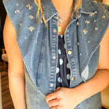 Rhinestone Cowgirl Denim Vest