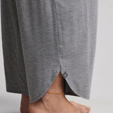 Ultra Soft Jersey Curved Hem Cropped Pant - Dark Heathered Gray