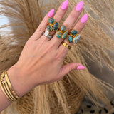 Triple Turquoise Rings