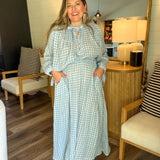 Sweet Breeze Gingham Maxi Skirt