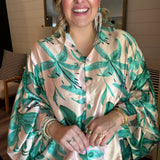 Emerald Lily Oversized Blouse Top