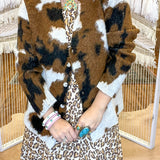 Cowprint Camo Cardigan
