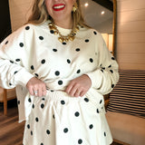 Summer Skort Set - Ivory Polka Dot