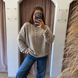 Half Piper Cardigan - Light Mocha