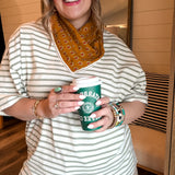 Oversized Stripe Tee - Green