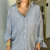 Bayview Button Up Top - Blue